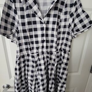 Torrid Retro Chic Button Up Plaid Swing Dress